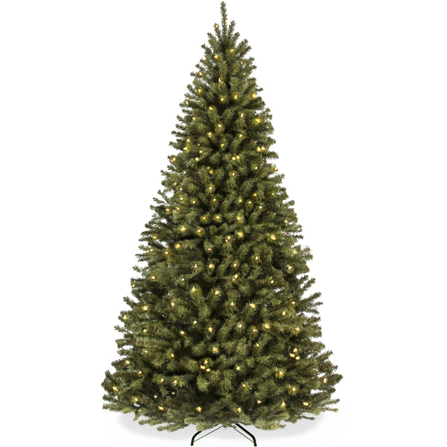 Front. Best Choice Products - Best Choice Products 7.5ft Artificial Christmas Tree with Viral Twinkling Lights, Pre-Lit Spruce, 550 Lights - Green Spruce.