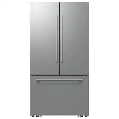 Samsung - 36 in. Wide Bespoke AI 25 cu. ft. Counter Depth 3-Door French Door Refrigerator with Zero Clearance Fit