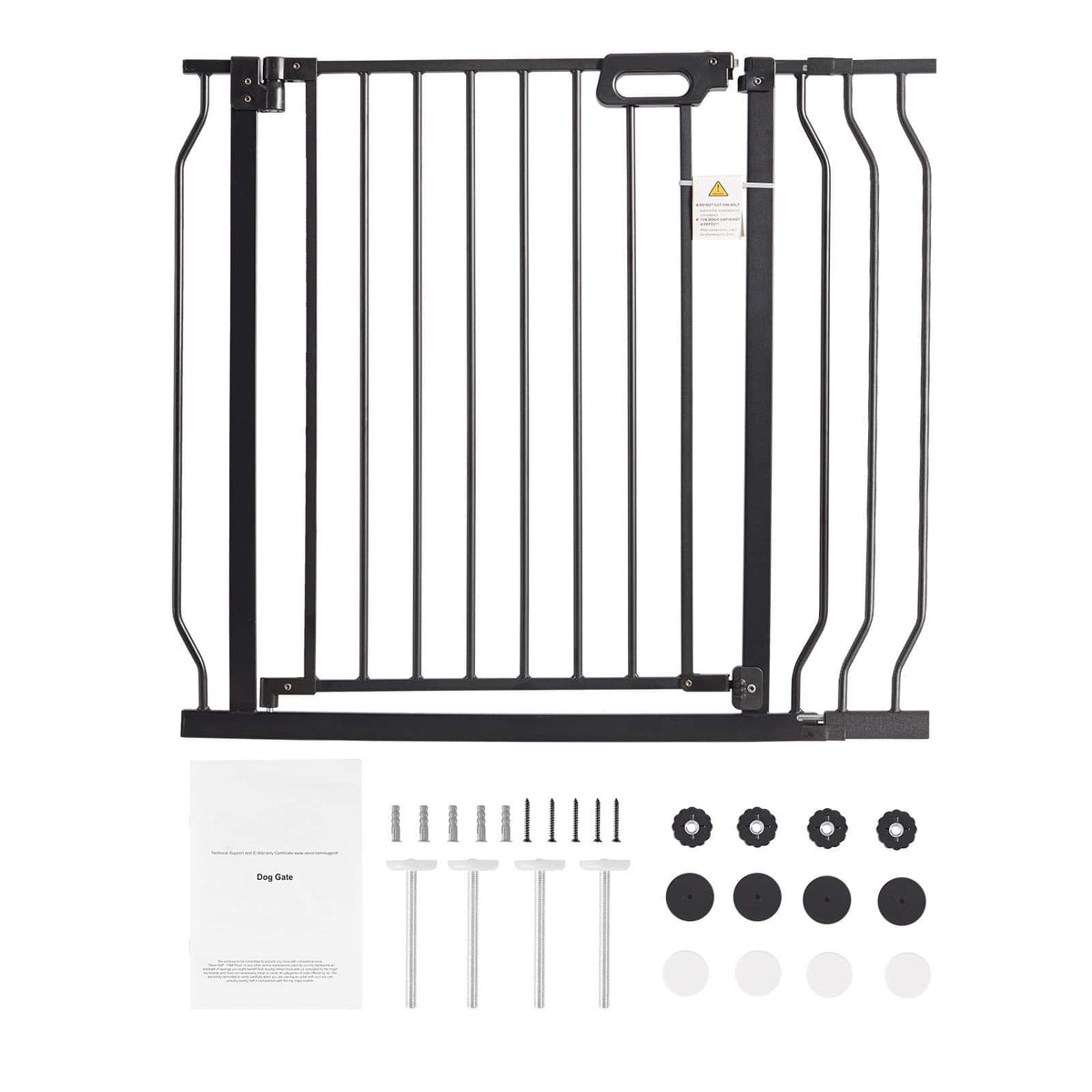 VEVOR - Baby Gate, 29.5"-37" Extra Wide, 30" High, Dog Gate for Stairs Doorways, Easy Step Walk Thru Auto Close Child Gate Pet