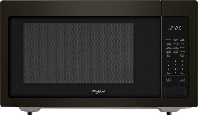 Front. Whirlpool - 1.6 Cu. Ft. Microwave with Sensor Cooking - Black Stainless Steel.
