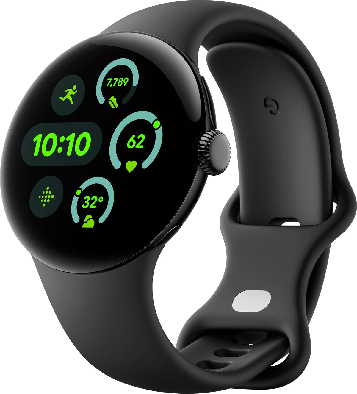 Google - Pixel Watch 3 (41mm) Smartwatch with Obsidian Band - Wi-Fi - Matte Black - (2024)