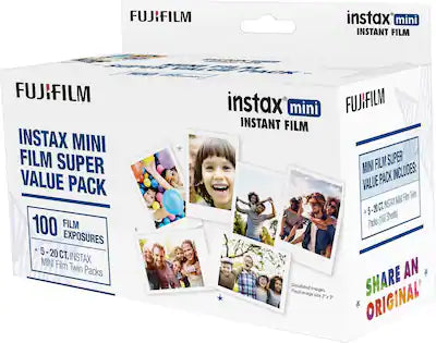 Fujifilm - instax mini Film Super Value Film Pack (100 Sheets)
