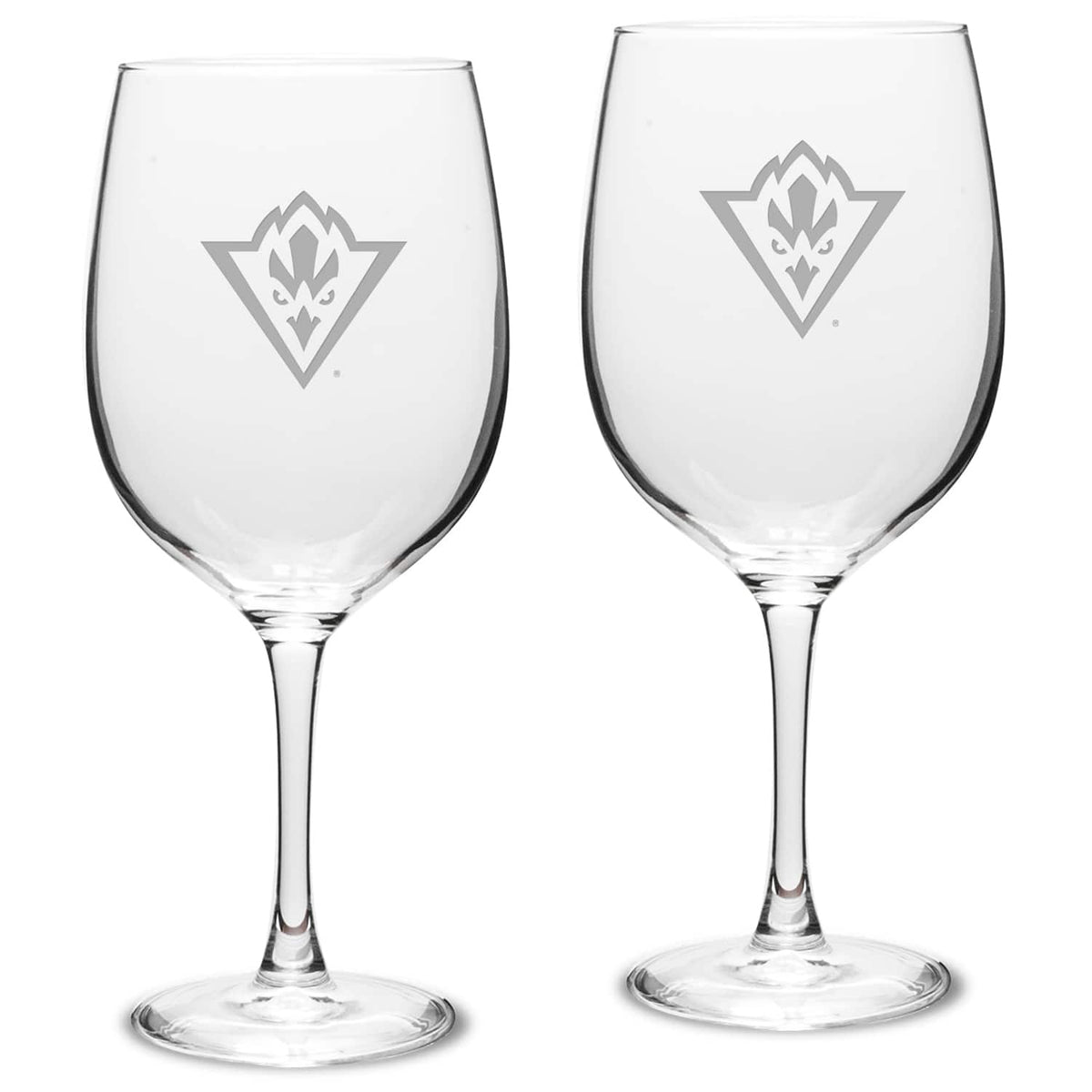 Jardine - UNC Wilmington Seahawks 19oz. 2-Piece Traditional Robusto Red Wine Table Glass Set - Multicolor