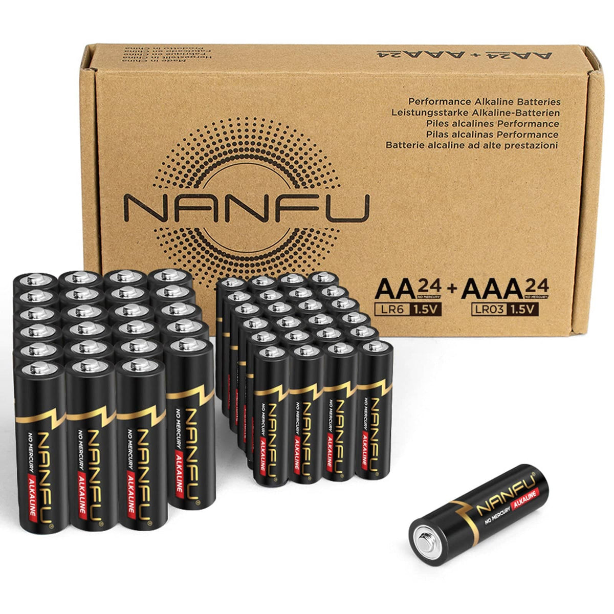 Nanfu - AA & AAA Batteries Combo Pack, 48 count
