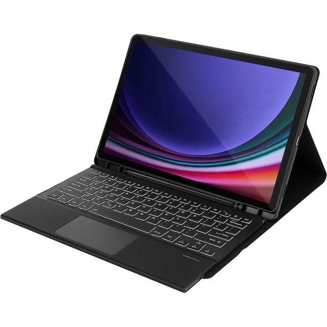 Front. SaharaCase - Navigation Series Keyboard Case with TrackPad for Samsung Galaxy Tab S10 Lite (2025), Tab S10 FE, Tab S9 and Tab S9 FE - Black.