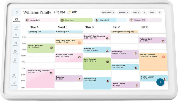 Skylight - Calendar 2: 15 Inch Touchscreen Smart Calendar and Chore Chart - White