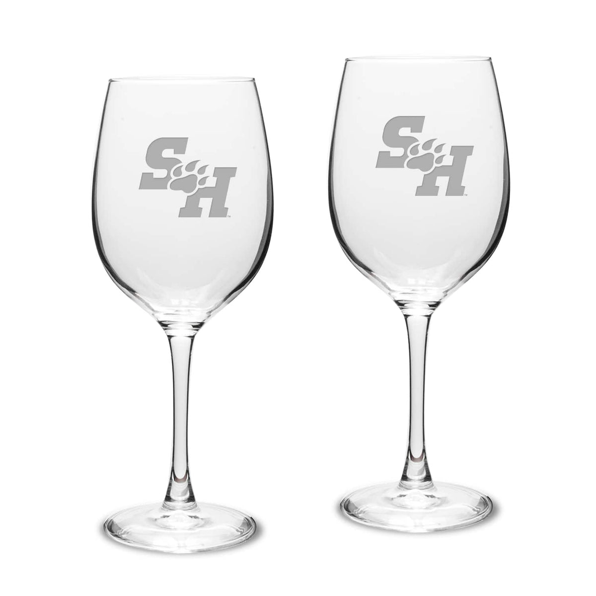 Jardine - Sam Houston State Bearkats 16oz. 2-Piece Traditional White Wine Glass Set - Multicolor
