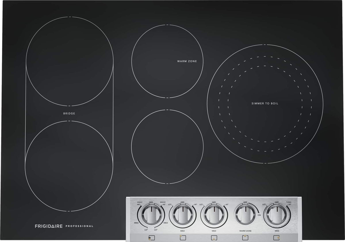 Frigidaire - Professional 30 in. Wide 5 Elements Built-In Electric Cooktop - Stainless Steel