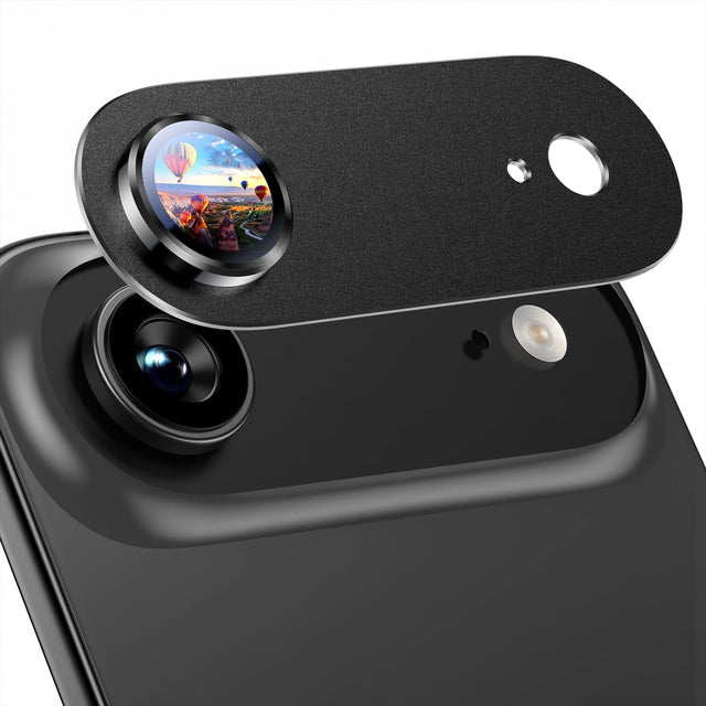 Front. UUCOVER - 9H Tempered Glass Camera Lens Protector for Apple iPhone Air, Scratch Resistant, Anti-Reflective Frame Protective Cover - Black.