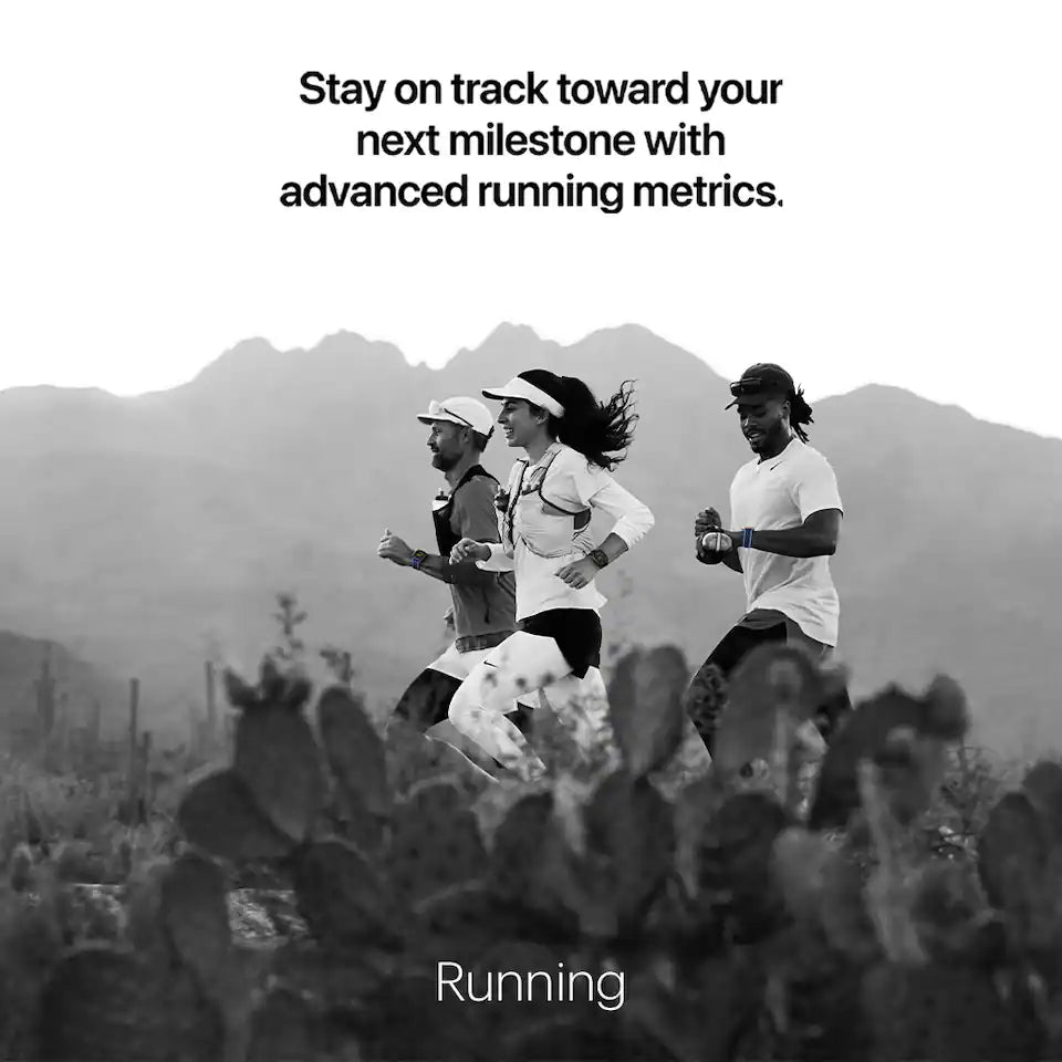 People running, Stay on track toward your next milestone with advanced running metrics.