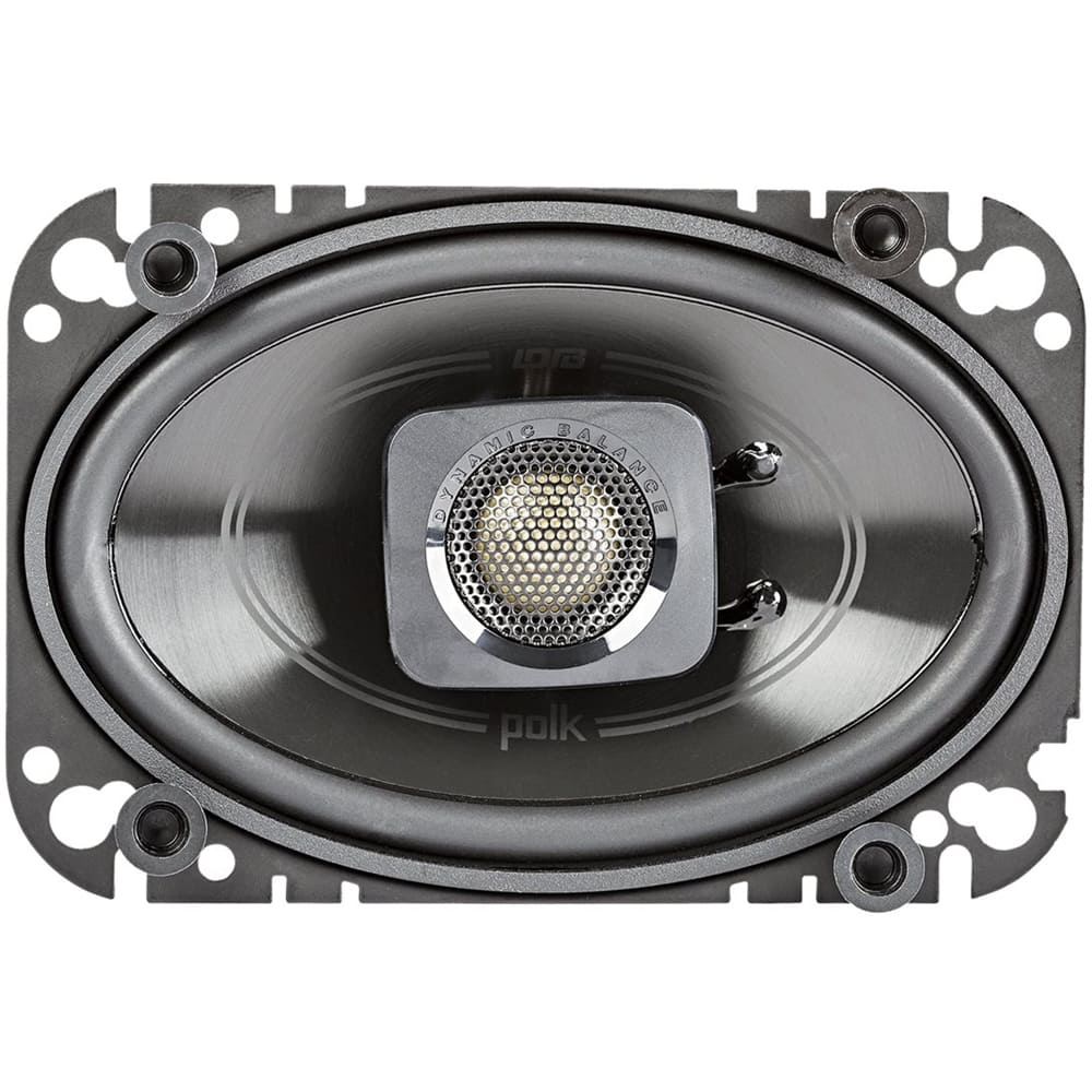 Polk Audio - 4" x 6" 2-Way Marine Speakers with Polypropylene Cones (Pair) - Black