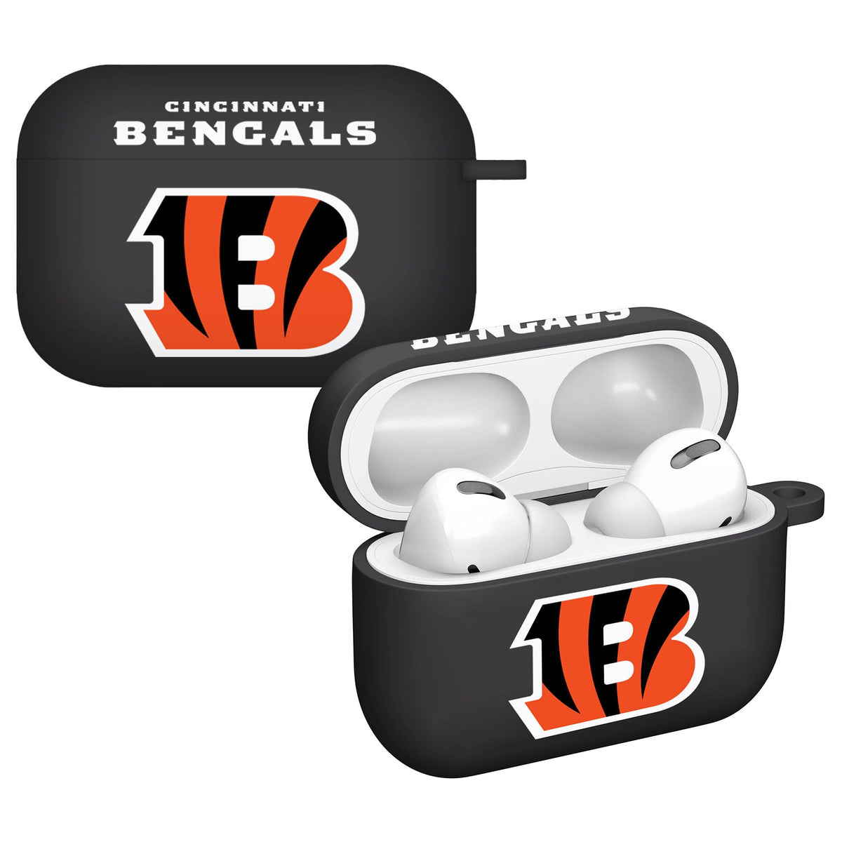 Artinian - Cincinnati Bengals AirPods Pro Silicone Case Cover - Black