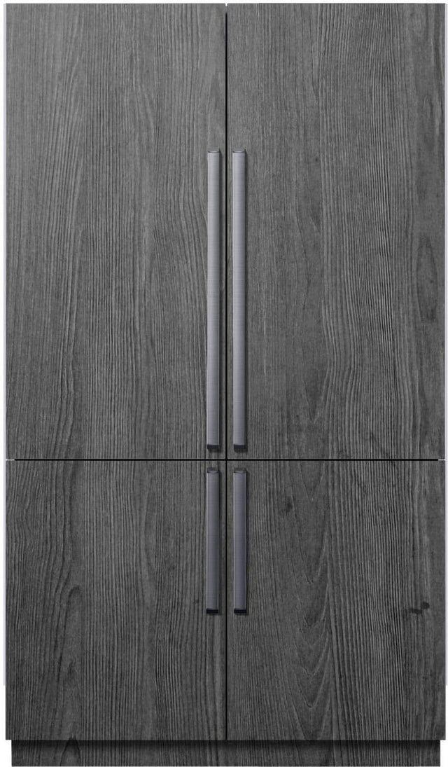 Front. Dacor - 23.5 Cu Ft 4-Door Flex French Door Built In Refrigerator with SteelCool Interior and Cocktail Ice - Custom Panel Ready.