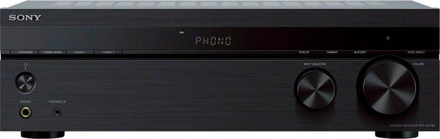 Front. Sony - STRDH190- 2-Ch. Stereo Receiver with Bluetooth & Phono Input for Turntables - Black.