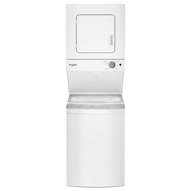 Front. Whirlpool - 1.6 Cu. Ft. Top Load Washer and 3.4 Cu. Ft. Electric Dryer with Smooth Wave Stainless Steel Wash Basket - White.