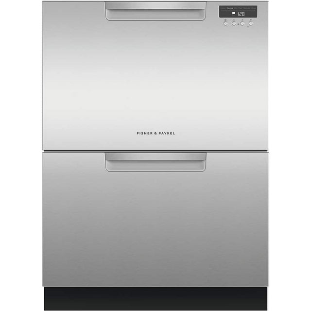 Front. Fisher & Paykel - 24" Front Control Built-In Dishwasher - Stainless Steel.