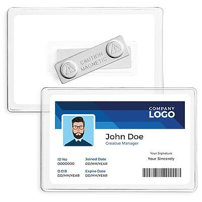**CAUTION MAGNETIC**

---

**COMPANY LOGO**

---

**John Doe**  
Creative Manager

---

**ID No:** 0000009  
**Joined Date:** DD/MM/YYYY  
**Company Year:** YYYY

---

**Your Signature**  
**Your Sincerely**

---

**Expire Date:** DD/MM/YYYY