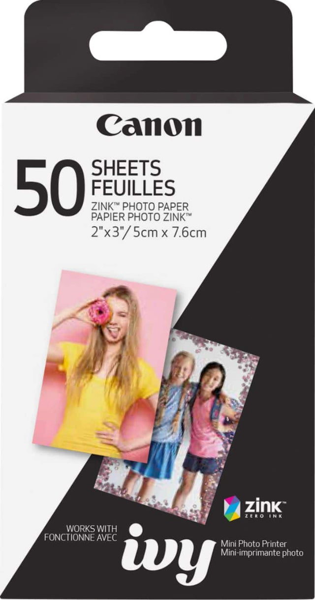 Front. Canon - ZINK Glossy Photo 2" x 3" 50-Count Paper.