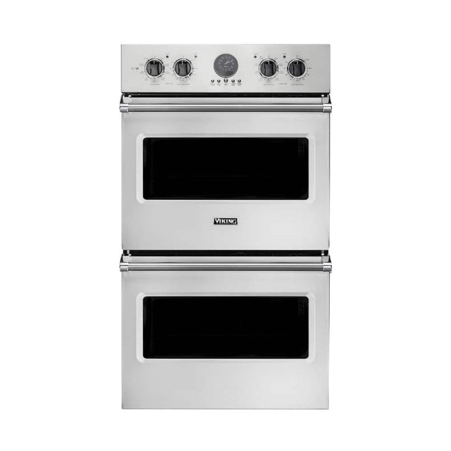 Front. Viking - Professional 5 Series 29.5" Built-In Double Electric Convection Wall Oven - Stainless Steel.