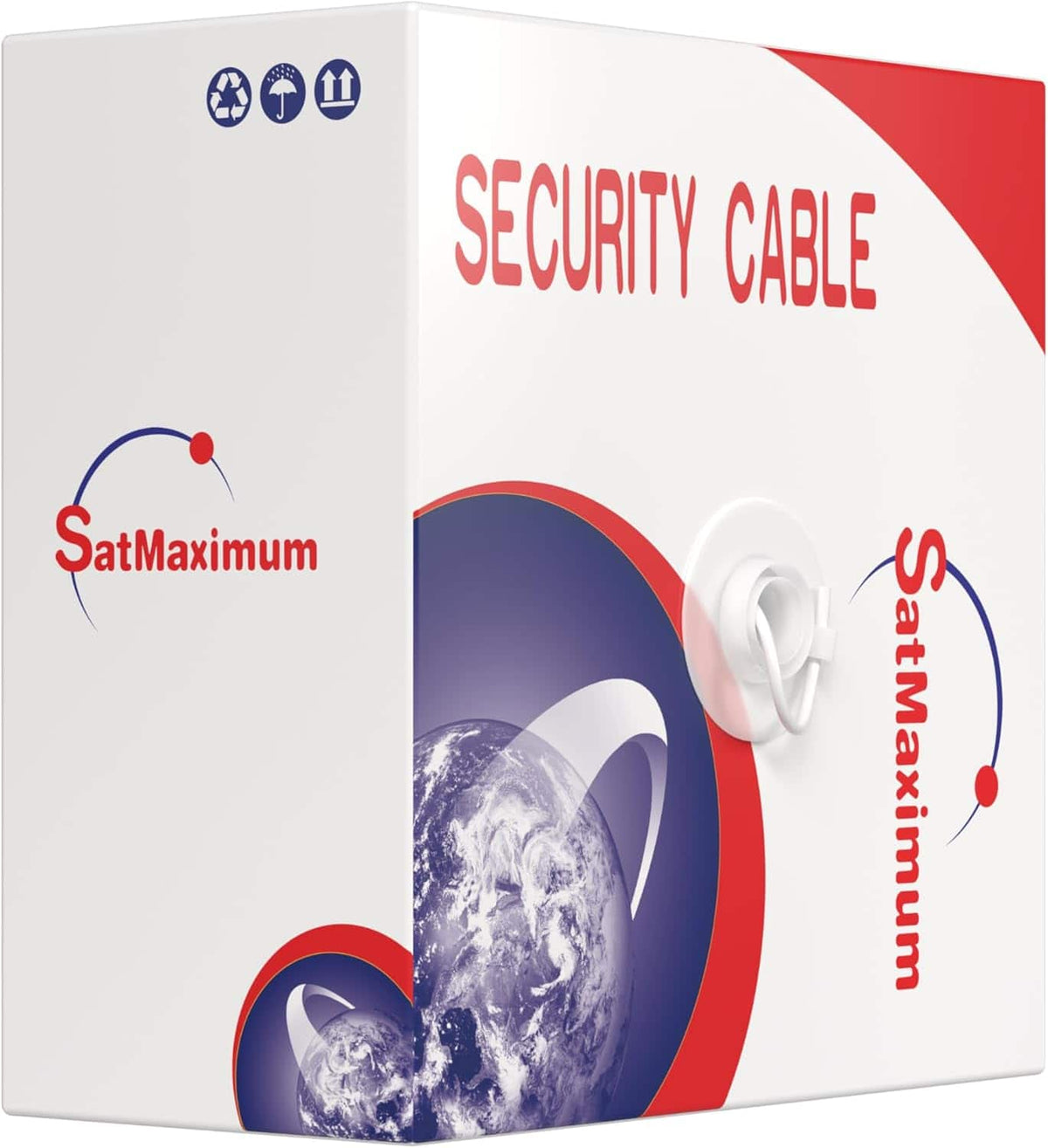 Cables Direct Online - 500ft 22/4 Solid CCA Shielded Alarm Cable, 22AWG 4 Conductor Wire for Security, Fire, Doorbell Systems - White
