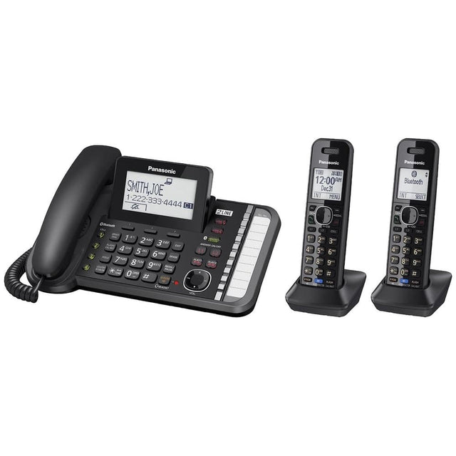 Angle. Panasonic - KX-TG9582B Link2Cell 1.9GHz Expandable Phone System with Digital Answering System - Black.