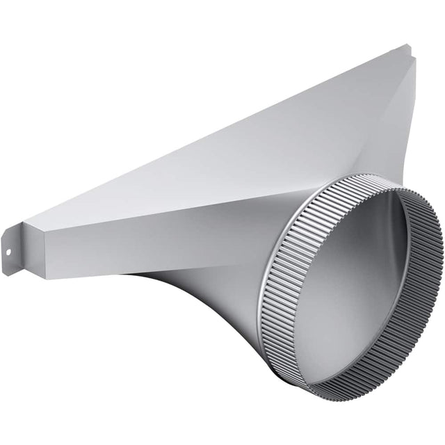 Front. Bosch - 8" Round Side/Rear Transition for DHG602DUC Blower - Stainless Steel.