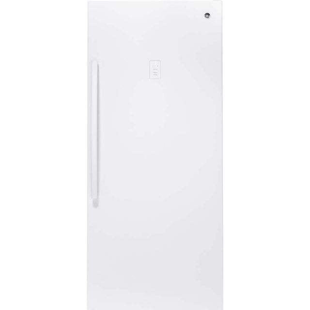 Front. GE - 21.3 Cu. Ft. Frost-Free Upright Freezer - White.