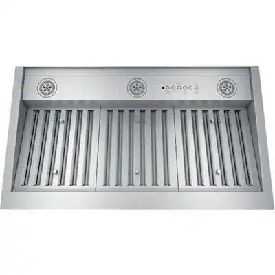 GE - 36” Smart Designer Custom Insert Range Hood with Dimmable LED Lighting
