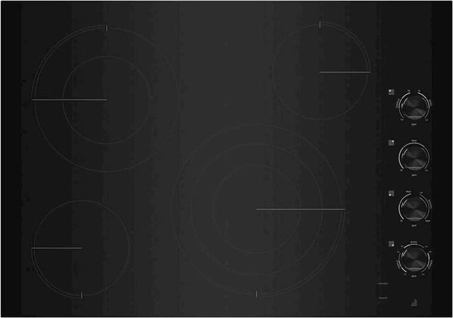 Front. JennAir - 30" Electric Cooktop - Black.