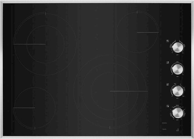 Front. JennAir - 30" Electric Cooktop - Black.