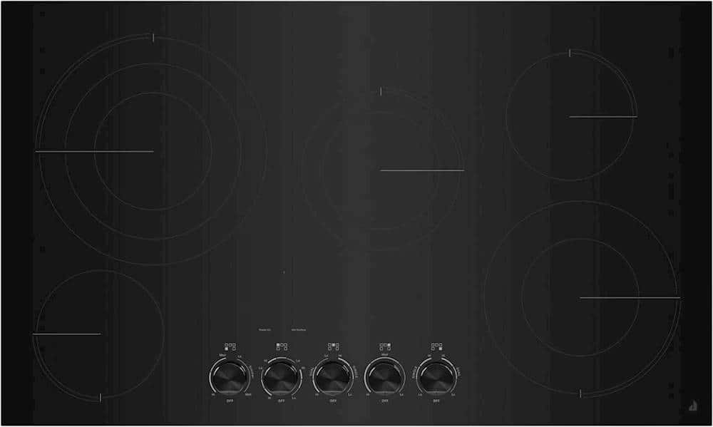 JennAir - 36 in. Wide 5 Element Electric Cooktop - Black