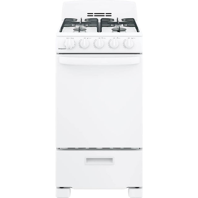 Front. Hotpoint - 2.3 Cu. Ft. Freestanding Gas Range - White.