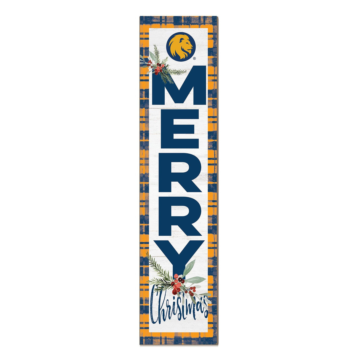 Jardine - Texas A&M Commerce Lions 12'' x 48'' Outdoor Merry Christmas Leaner - White