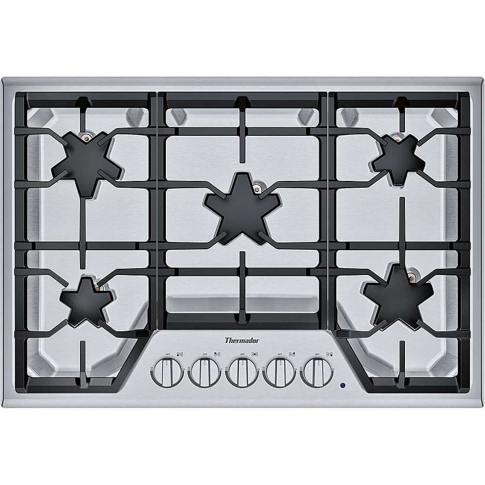 Thermador - Masterpiece 30" Built-In Gas Cooktop with 5 Star Burners and LP Conversion - Stainless Steel