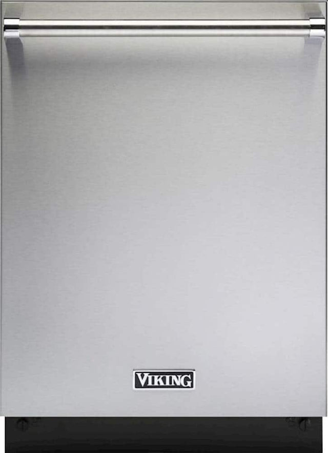 Front. Viking - 24" Top Control Built-In Dishwasher with Stainless Steel Tub - Stainless Steel.