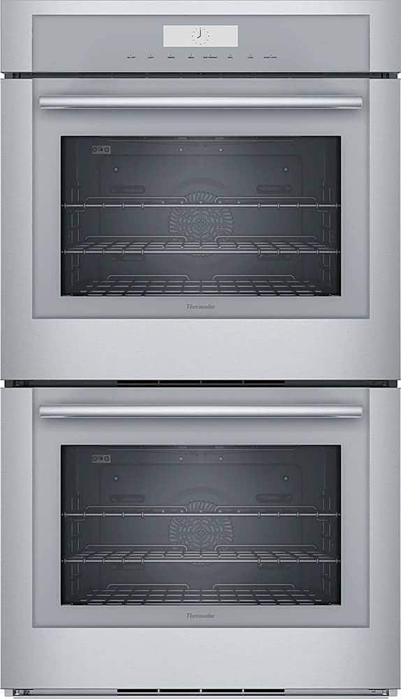 Front. Thermador - Masterpiece Series 30" Built-In Double Electric Convection Wall Oven with Wifi - Stainless Steel.