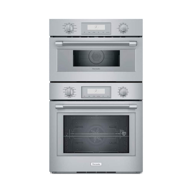 Front. Thermador - Professional Series 30" Built-In Electric Convection Wall Oven with Built-In Microwave - Stainless Steel.