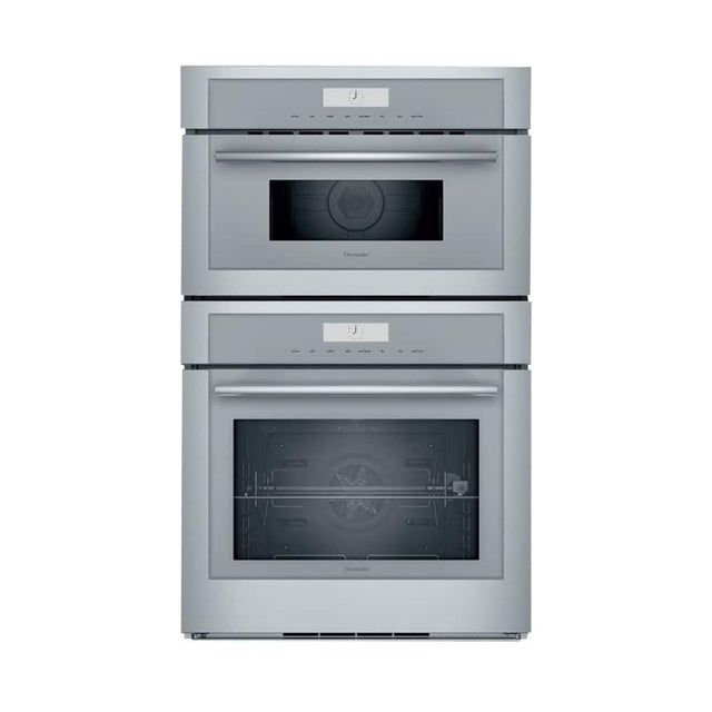 Front. Thermador - Masterpiece Series 30" Built-In Electric Convection Wall Oven with Built-In Speed Microwave and Wifi - Stainless Steel.