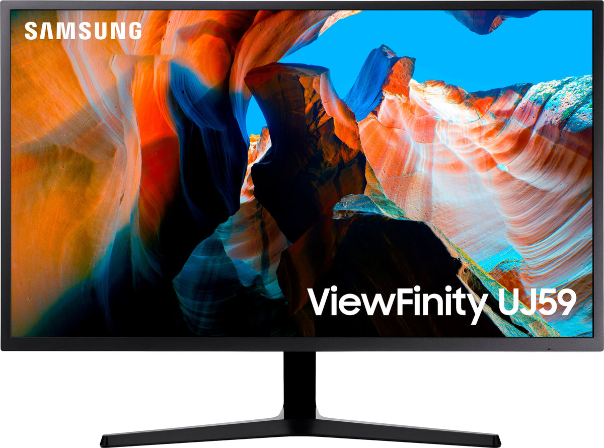 Samsung - 32" ViewFinity UJ59 4K UHD LED VA Monitor with AMD FreeSync, 4ms, 60Hz, HDMI/DisplayPort - Dark Gray/Blue