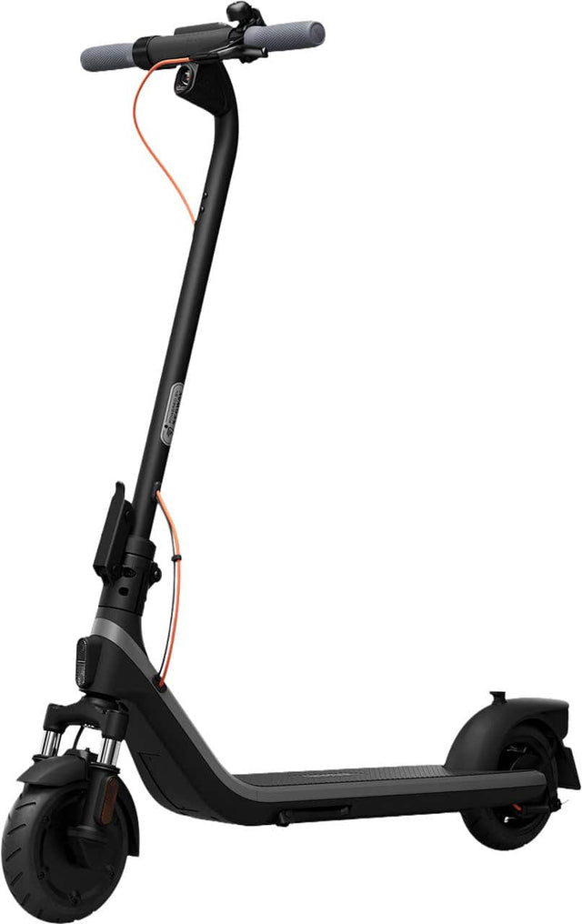 Front. Segway - E2 Plus II Electric Scooter - Lightweight & Portable Commuter Scooter w/ 16 Mile Range, 15 MPH Speed & RGB Lights - Black.
