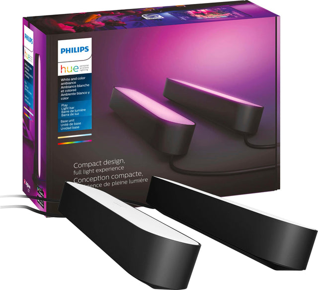 Front. Philips - Hue Play Smart LED Bar Light (2-Pack) - White and Color Ambiance.