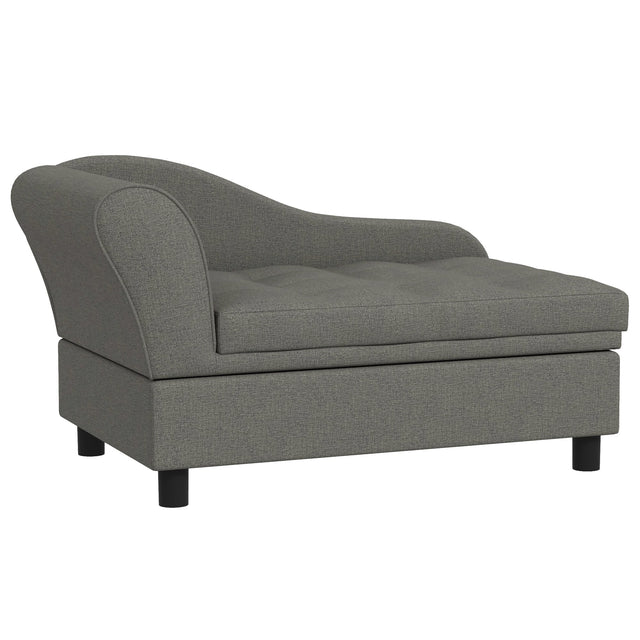 Front. Pawhut - Sofa Dog Sofa for Small Dogs with Storage - Gray.