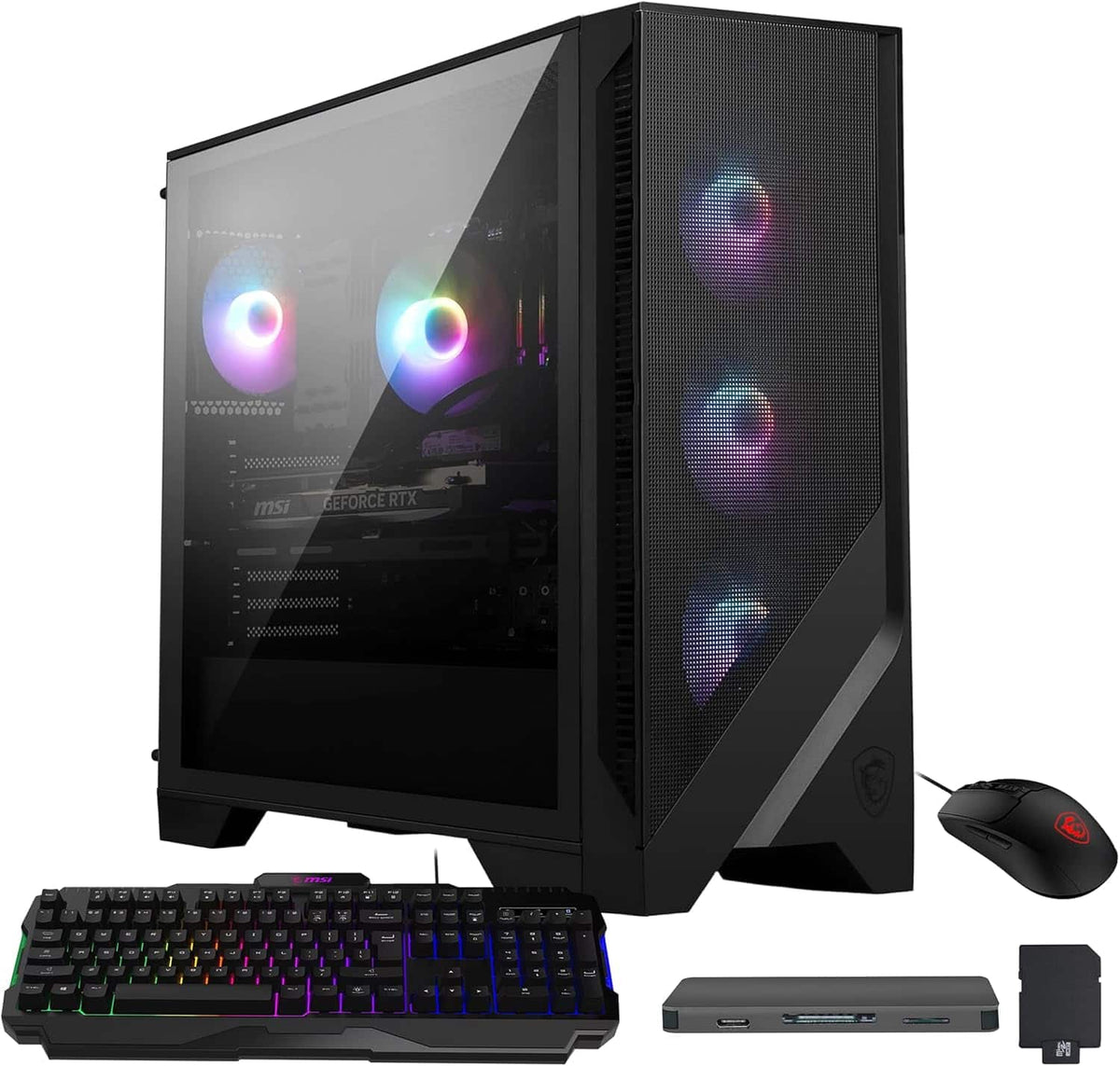 MSI - Upgraded - Codex R2 AI Gaming Desktop,Intel Ultra 7 265,RTX 5060 Ti 8GB GDDR7,32GB DDR5,2TB SSD+1TB Dock Set,Win 11 Pro - Black