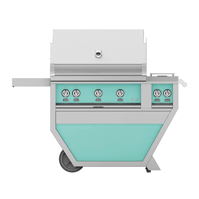 Alt View 12. Hestan - Deluxe Gas Grill - Turqouise.