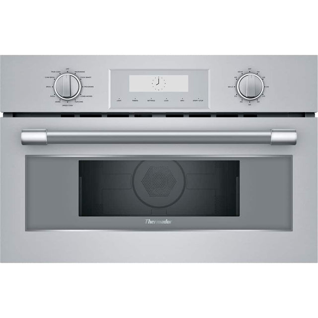 Front. Thermador - Professional Series 1.6 Cu. Ft. Convection Built-In Speed Microwave with Sensor Cooking and 1750W Grill Element - Stainless Steel.