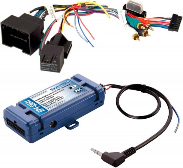 Front. PAC - Radio Replacement and Steering Wheel Control Interface for Select GM Vehicles - Blue.