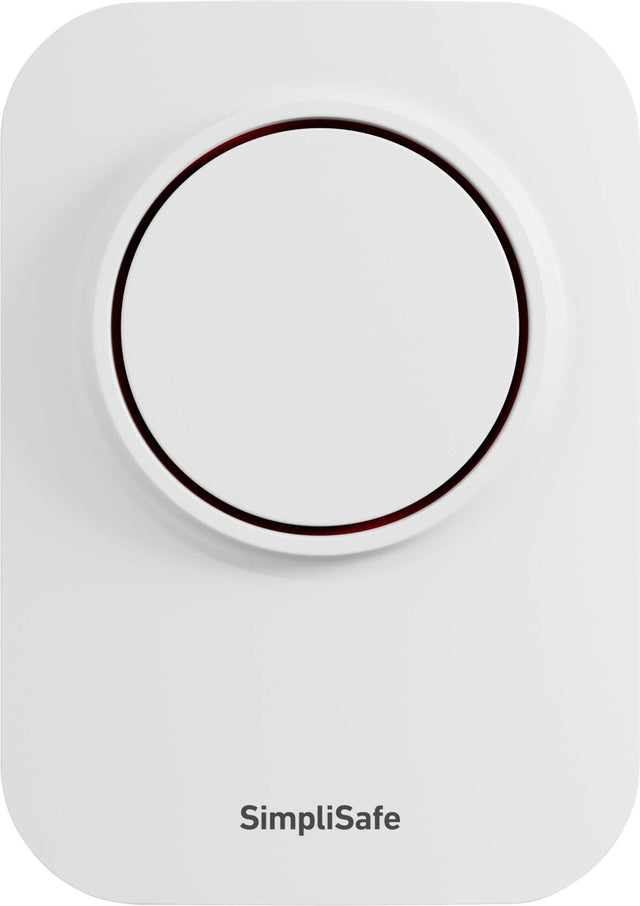 Front. SimpliSafe - Wireless Auxiliary Siren - White.