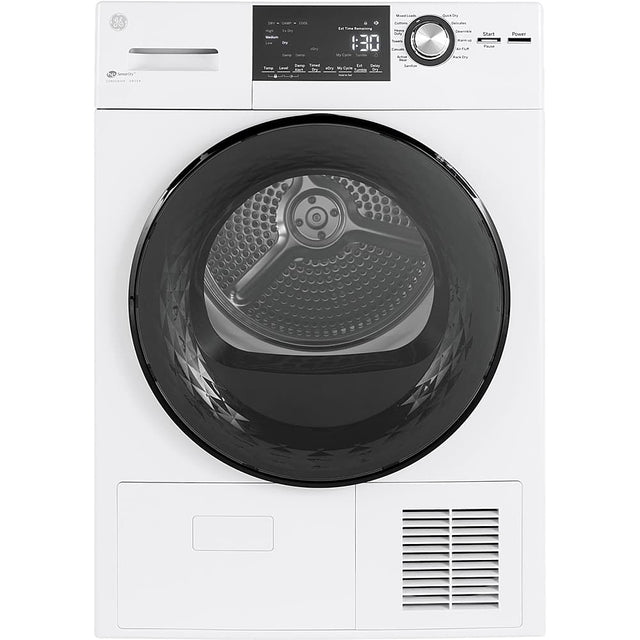 Front. GE - 4.1 Cu. Ft. 13-Cycle Electric Dryer - White.