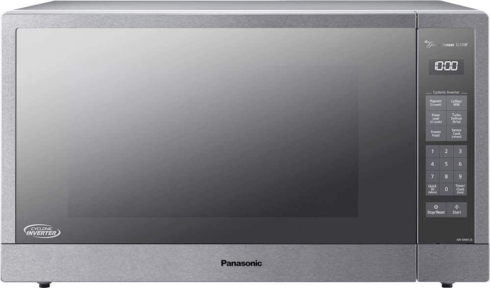 Panasonic - 2.2 Cu. Ft. 1250 Watt SN97JS Microwave with Cyclonic Inverter and Sensor Cooking - Stainless Steel