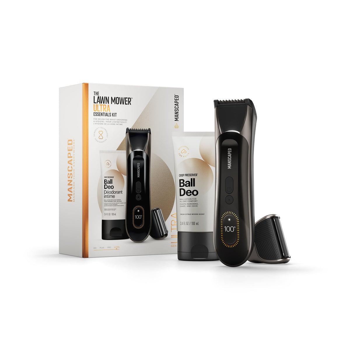 Manscaped - The Lawn Mower 6.0 Ultra Hair Trimmer Essentials Kit - Black